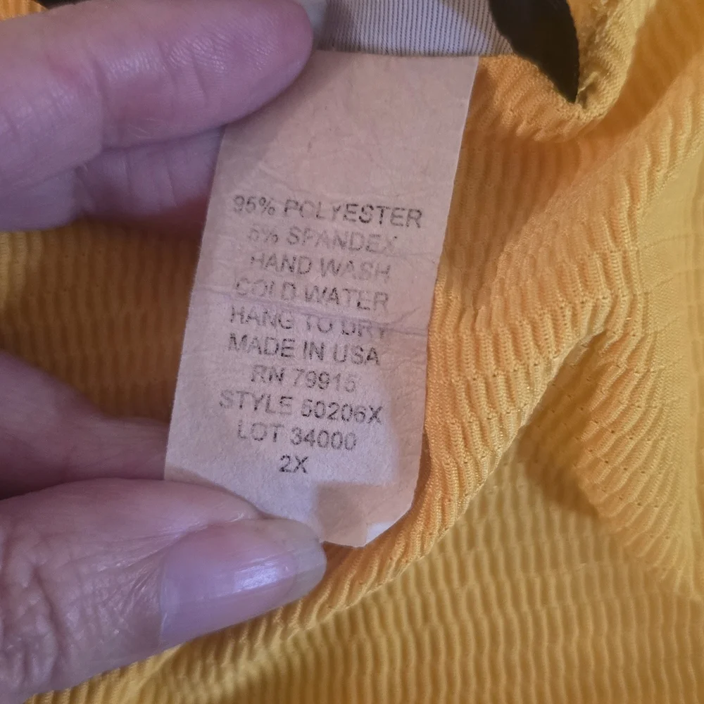 Marianne Mustard Yellow Tie Front Blouse Open Boho Fall Cardigan Top 2X - Picture 4 of 4